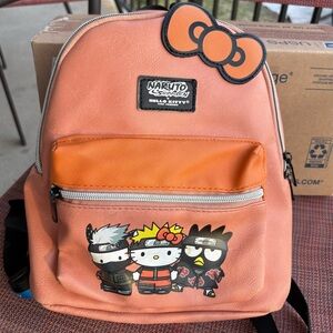 Naruto X Hello Kitty Orange Backpack